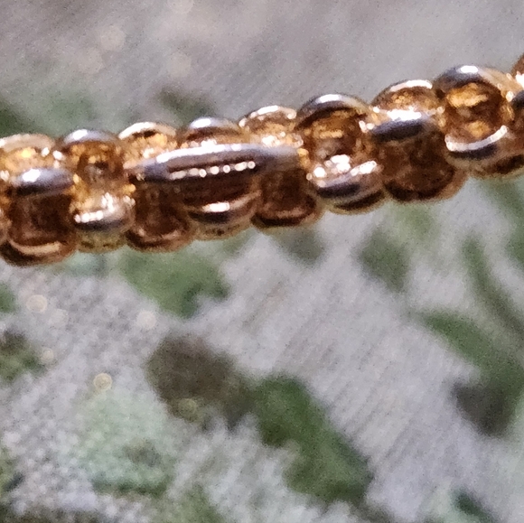 Gold Plate Textured Bangle - Picture 2 of 3